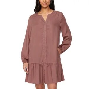 Buffalo David Bitton Mauve Long Sleeve Dress